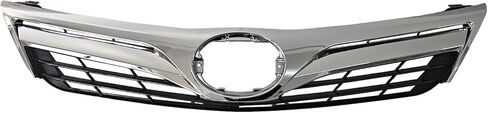 Front Bumper Upper Grille Grill Compatible with 2012 2013 2014 To-yota Camry LE XLE Sedan 4-Door Replacement for 5310106560, TO1200343 Chrome in Kuwait