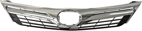 Front Bumper Upper Grille Grill Compatible with 2012 2013 2014 To-yota Camry LE XLE Sedan 4-Door Replacement for 5310106560, TO1200343 Chrome in Kuwait