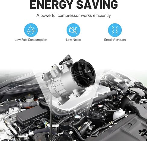 ضاغط تكييف الهواء الجديد من ILONPA مع قابض لـ Ram 1500 2014-2018 V6 3.6L، لـ 1500 Classic 2019 2020 2021 2022 V6 3.6L, 68158901AB 68158901AC in Kuwait