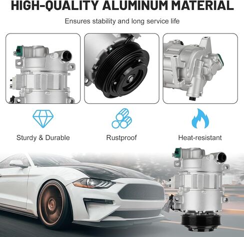 ضاغط تكييف الهواء الجديد من ILONPA مع قابض لـ Ram 1500 2014-2018 V6 3.6L، لـ 1500 Classic 2019 2020 2021 2022 V6 3.6L, 68158901AB 68158901AC in Kuwait