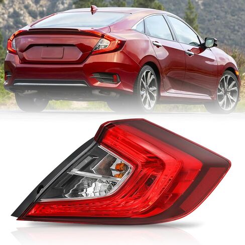 TUSDAR Outer Tail Light Assembly Compatible with 2016-2021 Honda Civic Sedan Right Passenger Side Taillights Rear Tail Lamp Brake Light in Saudi Arabia