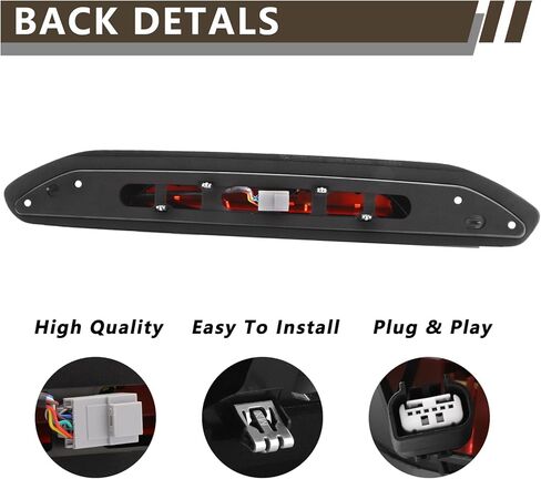 ضوء الفرامل الثالث متوافق مع 2018-2019 Ford Transit 150 250 350 350HD ارتفاع مركز السقف الخلفي ضوء البضائع الثالث ضوء وقوف السيارات LED مصباح الفرامل الثالث واضح/عدسة حمراء Tercera 923-127 in Kuwait