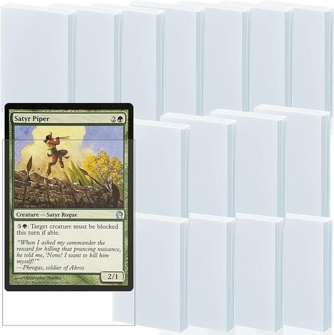 400 Pack Card Sleeves for Trading Cards, FOTEEMO Inner Sleeves Ideal for Double-Sleeving Protect Your Standard Sized Cards MTG, TCG, Gaming Cards Never Tear (64 * 89mm) in Saudi Arabia