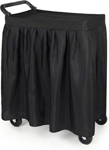 Black AV Cart Cover, Waterproof Rolling Media Dust Cart Cover Plain Weave Skirt 24.8 x 18.9 x 40.16 Inches for Multi-Functional Media Carts/Metal Computer Presentation Stand in Saudi Arabia