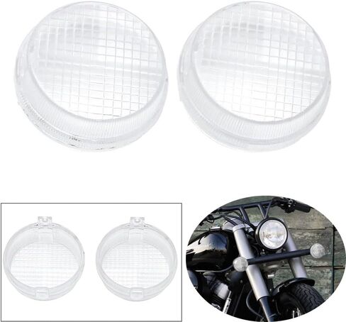 4pcs Motorcycle Clear Turn Signals Light Lens Covers Compatible with 1998-2018 Honda Shadow Phantom Spirit Fury Interstate Metropolitan Valkyrie 1300 600 750 VT400 VT750 VT1300 in Saudi Arabia
