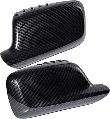 Astra Depot Compatible For Side Mirror Cover Cap 1999 2006 E46 E65 E66 330ci 323Ci 325Ci 328Ci 745i 750i 760i 2000-2008 Car Door - Left & Right (Carbon Fiber) in Kuwait