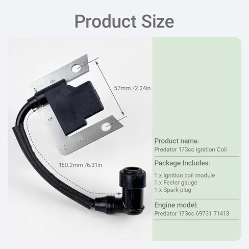 YAMAKATO Ignition Coil Part For Harbor Freight Predator 173cc Engine 5.5hp Vertical Shaft Engine 69731 71413 Lawn Mower in Kuwait