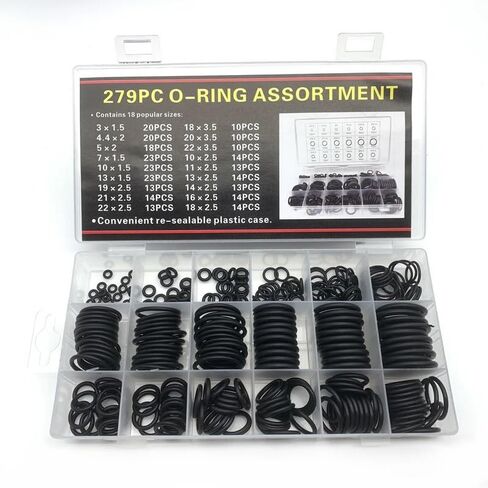 NBR O Ring Rubber Washer Seals Assortment Black O-Ring Set Nitrile Washers for Car Gasket in Kuwait