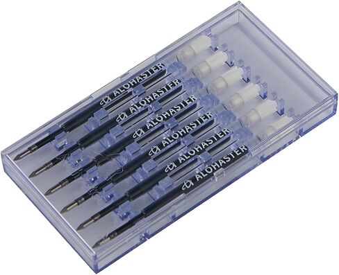 Alohaster Plastic Refills, for Parker Ballpoint Pens, Gel Ink, 0.5 mm, Black, 6 Count in Saudi Arabia