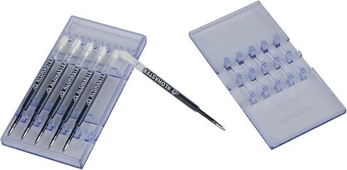 Alohaster Plastic Refills, for Parker Ballpoint Pens, Gel Ink, 0.5 mm, Black, 6 Count in Saudi Arabia