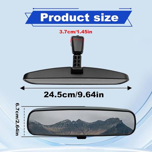Interior Rear View Mirror Assembly Compatible With Nissan Rogue Altima NV1500 NV2500 NV3500 Frontier Tiida Sentra Titan Fairlady 350Z Anti-Glare Function Rear View Mirror Replace 96321-2DR0A in Kuwait
