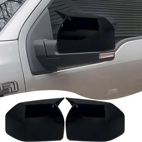 أغطية مرايا جانبية من MUXEE، لسيارة Ford F150 2015 2016 2017 2018 2019 2020 قطعتان من ملحقات غطاء غطاء إشارة الانعطاف - ألياف الكربون in Kuwait