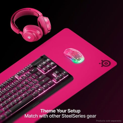 لوحة ماوس الألعاب الثقيلة SteelSeries QcK — قاعدة مطاطية سيليكون أكثر سمكًا وغير قابلة للانزلاق، تتبع الذروة، مُحسَّنة للألعاب FPS، MOBAs، RTS، MMO — حجم XXL 900 مم × 400 مم × 4 مم — أرجواني in Kuwait
