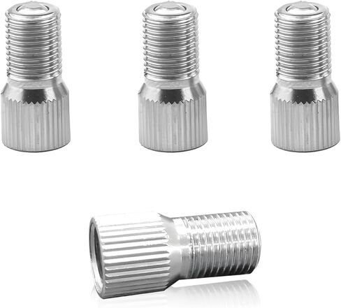 4 PCS Valve Stem Extenders, 27mm Screw-on Car Tire Valve Stem Extension Adapter, Universal Metal Wheel Tyre Cap Extender for Motorcycle Truck Van RV, Car Accessories in Kuwait