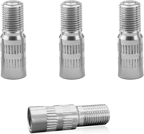 4 PCS Valve Stem Extenders, 27mm Screw-on Car Tire Valve Stem Extension Adapter, Universal Metal Wheel Tyre Cap Extender for Motorcycle Truck Van RV, Car Accessories in Kuwait