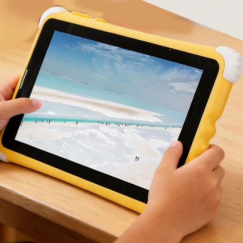 تابلت Brrnoo Kids مقاس 7 بوصة وسعة 128 جيجابايت وواي فاي قابل للتوسيع مع حافظة مقاومة للصدمات للتحكم الأبوي وجهاز تعلم الألعاب التعليمية الفنية للأطفال والأطفال (بني) in Saudi Arabia