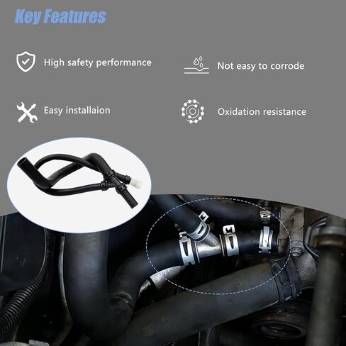 AUCERAMIC Engine Heater Hose Assembly Compatible with Chevy Suburban Avalanche, for GMC Yukon XL 1500 2500 Cadillac Escalade 2000-2006 Replace 626-538 626538 15792822 in Kuwait