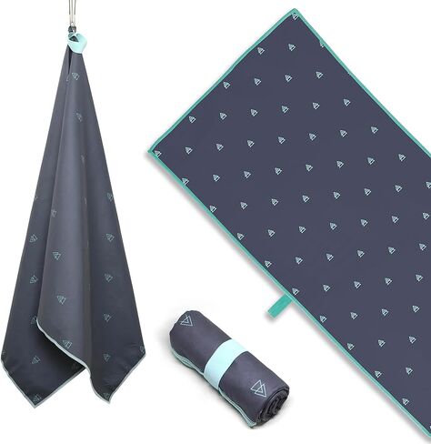 Acteon Large Microfiber Beach Towel, 64" x 30" Quick Dry Odor-Free Technology, Men & Women Fast Drying Absorbent Swim Towels for Swimmers, Sand, Pool, Travel, Hiking, Gym, Camping, Bath in Saudi Arabia
