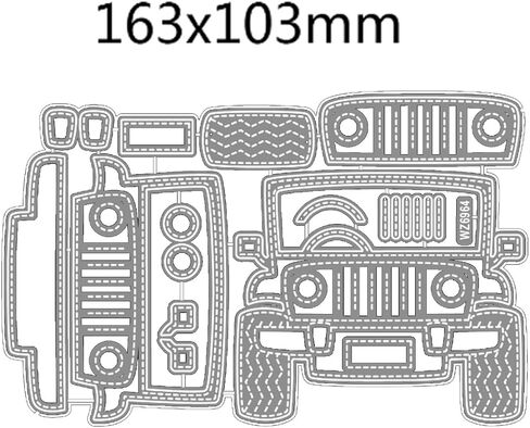 Metal Cutting Dies Car Gnome Accessories Die Cuts for Making Birthdays Greeting Card DIY Photo Album Paper Embossing Card Making Decoration Scrapbooking (Z6967-Dies) in Saudi Arabia