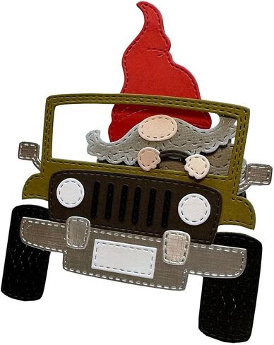 Metal Cutting Dies Car Gnome Accessories Die Cuts for Making Birthdays Greeting Card DIY Photo Album Paper Embossing Card Making Decoration Scrapbooking (Z6967-Dies) in Saudi Arabia
