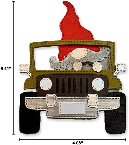 Metal Cutting Dies Car Gnome Accessories Die Cuts for Making Birthdays Greeting Card DIY Photo Album Paper Embossing Card Making Decoration Scrapbooking (Z6967-Dies) in Saudi Arabia