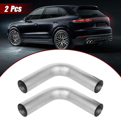 MXA 2 1/2 90 Degree Exhaust Pipe,2.5 inch Exhaust Elbow Pipe,90 Degree Stainless Steel Exhaust Bend Pipe, 90 ° DIY Custom Mandrel Exhaust Tubing 2 Pack (2.5" x5.9") in Saudi Arabia
