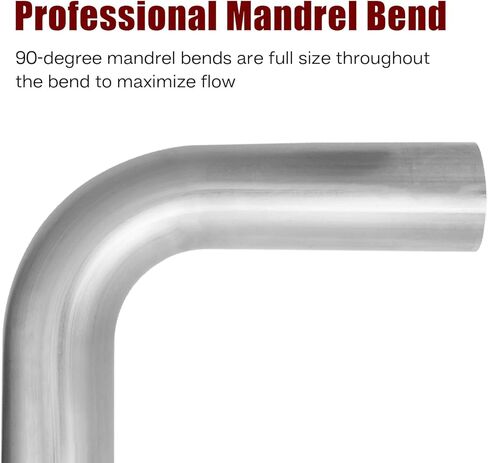 MXA 2 1/2 90 Degree Exhaust Pipe,2.5 inch Exhaust Elbow Pipe,90 Degree Stainless Steel Exhaust Bend Pipe, 90 ° DIY Custom Mandrel Exhaust Tubing 2 Pack (2.5" x5.9") in Saudi Arabia