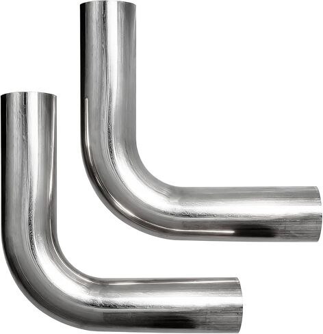 MXA 2 1/2 90 Degree Exhaust Pipe,2.5 inch Exhaust Elbow Pipe,90 Degree Stainless Steel Exhaust Bend Pipe, 90 ° DIY Custom Mandrel Exhaust Tubing 2 Pack (2.5" x5.9") in Saudi Arabia