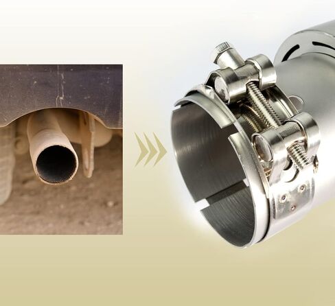 2.5 "مدخل 3.5" مخرج عادم بلوري طرف عادم السيارة طرف خلفي تصميم شبكي (فضي ساطع) in Kuwait