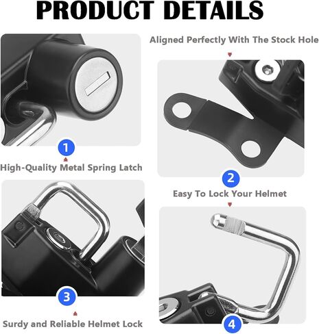 2024 GSX8R Motorcycle Helmet Anti-Theft Lock Safety Lock Helmet Securit Haning Hook For Suzuki GSX-8S GSX-8R GSX8S GSX8R 2023-2024,2 Keys in Kuwait
