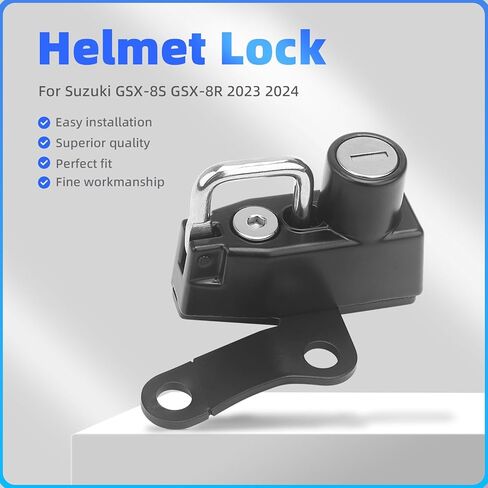 2024 GSX8R Motorcycle Helmet Anti-Theft Lock Safety Lock Helmet Securit Haning Hook For Suzuki GSX-8S GSX-8R GSX8S GSX8R 2023-2024,2 Keys in Kuwait