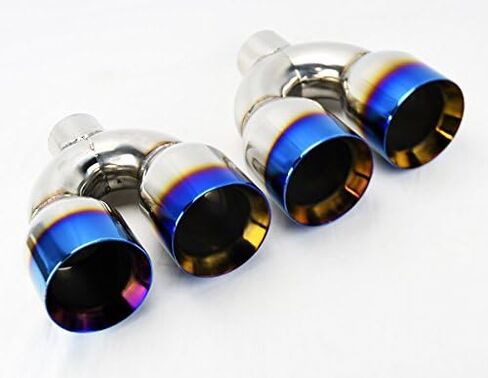Dual 4.0" Quad Staggered Burn Style Exhaust Tip for Dodge Challenger 2008-2023 in Kuwait