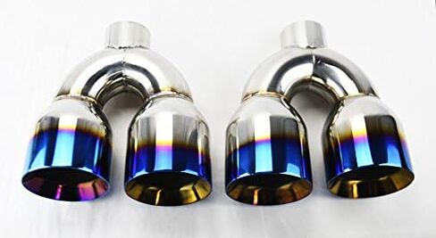 Dual 4.0" Quad Staggered Burn Style Exhaust Tip for Dodge Challenger 2008-2023 in Kuwait