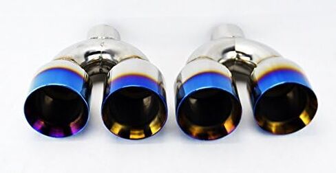 Dual 4.0" Quad Staggered Burn Style Exhaust Tip for Dodge Challenger 2008-2023 in Kuwait