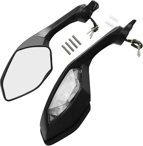 Green-L Rearview Side Mirror with LED Turn Signal Light Fit for Yamaha YZF R1 2015-2025 R1S 2016-2018 R1M 2016-2024 R6 2017-2022 in Kuwait