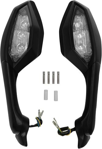 Green-L Rearview Side Mirror with LED Turn Signal Light Fit for Yamaha YZF R1 2015-2025 R1S 2016-2018 R1M 2016-2024 R6 2017-2022 in Kuwait