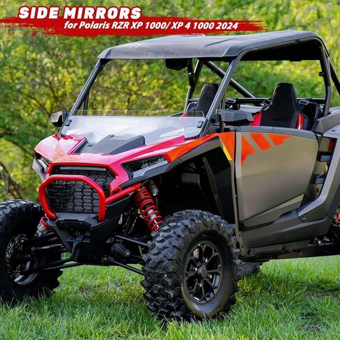 مرايا جانبية لـ 2024 RZR XP 1000، مرآة رؤية خلفية قابلة للتعديل ومرايا جانبية قابلة للطي لـ 2024 Polaris RZR XP 1000/ XP 4 1000 Ultimate/Sport/Premium Accessories، قطعتان in Kuwait