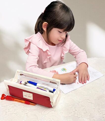 Pencil Case, Cute Pen Pouch with Gear Opening, Clear Pen Bag, Simple Large Capacity Desk Organizer for Girls/Boys/Adults/Men/Women, School Stationery Office Supplies (Yellow) in Saudi Arabia