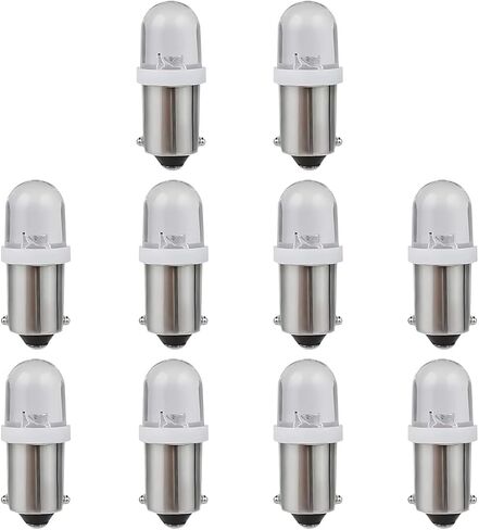 YoRise 10 قطع BA9S مصابيح LED للسيارة، 12 فولت 3030-SMD BA9 1895 1891 57 53 3893 47830 64111 مصابيح LED، لا يوجد خطأ في استبدال مصابيح السيارة الداخلية للوحة الترخيص، صندوق القفازات، ضوء قبة الخريطة (أبيض) in Kuwait