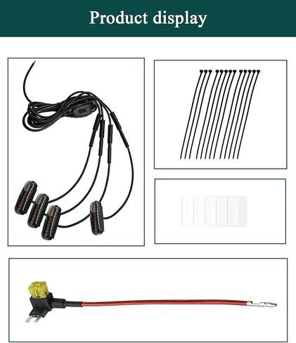 4 PCS LED Amber Grille Light with Wiring Harness, Universal Waterproof Clip On Car Front Grid Bumper Trim Lights for Most Truck and Pickup in Saudi Arabia
