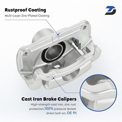Front Brake Caliper Assembly w/Bracket for Front Brake Calipers Fit for 2006-2012 Ford Fusion, 2006-2013 Mazda 6, 2006-2011 Mercury Milan, 2007-2012 Lincoln MKZ, 2006 Lincoln Z, 18-B5000 18-B5001 in Kuwait