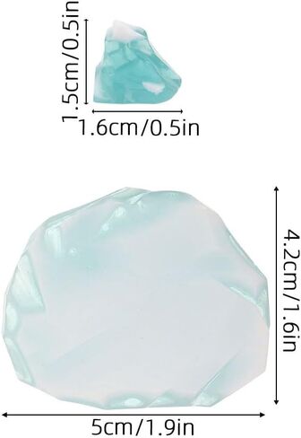 LIOOBO 30pcs Miniature Resin Ice Cubes Faux Ice Blocks for Dollhouse Christmas Winter Scenery Blue Chunks for Arctic Landscape Model Water Features Decor in Kuwait