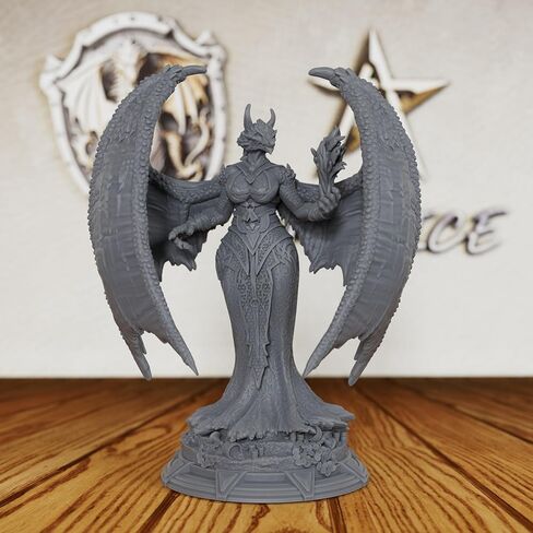 Dungeons and Dragons Dragon Warlock Miniature - Unpainted DND Minis, Tabletop RPG Game Figurine, Perfect RPG Gift for Role Playing Gamers & Draconic Lore Enthusiasts- AS468 in Kuwait