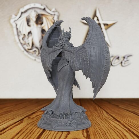 Dungeons and Dragons Dragon Warlock Miniature - Unpainted DND Minis, Tabletop RPG Game Figurine, Perfect RPG Gift for Role Playing Gamers & Draconic Lore Enthusiasts- AS468 in Kuwait