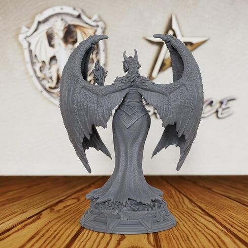 Dungeons and Dragons Dragon Warlock Miniature - Unpainted DND Minis, Tabletop RPG Game Figurine, Perfect RPG Gift for Role Playing Gamers & Draconic Lore Enthusiasts- AS468 in Kuwait