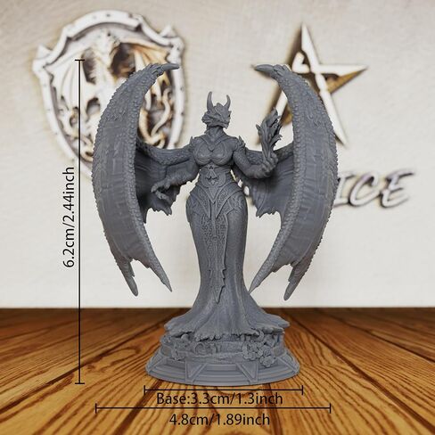 Dungeons and Dragons Dragon Warlock Miniature - Unpainted DND Minis, Tabletop RPG Game Figurine, Perfect RPG Gift for Role Playing Gamers & Draconic Lore Enthusiasts- AS468 in Kuwait