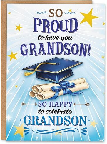 Christian Graduation Card, Religious Congratulations Card for Graduate, Scripture Graduation Gift Card, with Kraft Envelope and Gold Seal Sticker in Saudi Arabia