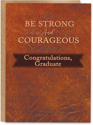 Christian Graduation Card, Religious Congratulations Card for Graduate, Scripture Graduation Gift Card, with Kraft Envelope and Gold Seal Sticker in Saudi Arabia