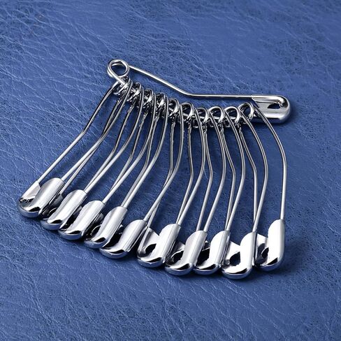 100 حزمة دبوس أمان لحاف منحنى 2 بوصة دبوس أمان منحنى كبير لخياطة اللحف من الفولاذ المقاوم للصدأ دبابيس آمنة منحنية فضية لصناعة الخياطة السريعة in Kuwait