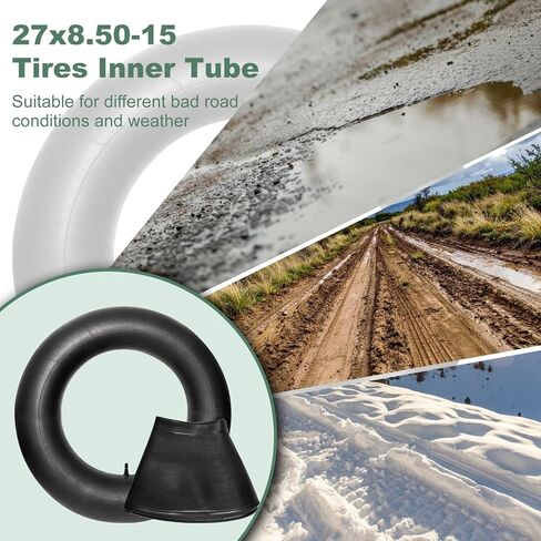 أنبوب داخلي 27x8.50-15، أنبوب 27X9.50-15، أنبوب داخلي للإطارات 27X10.50-15 مع صمام TR15 مناسب لجرارات الحدائق المختلفة وجزازات العشب وعربات العشب - قطعة واحدة in Kuwait